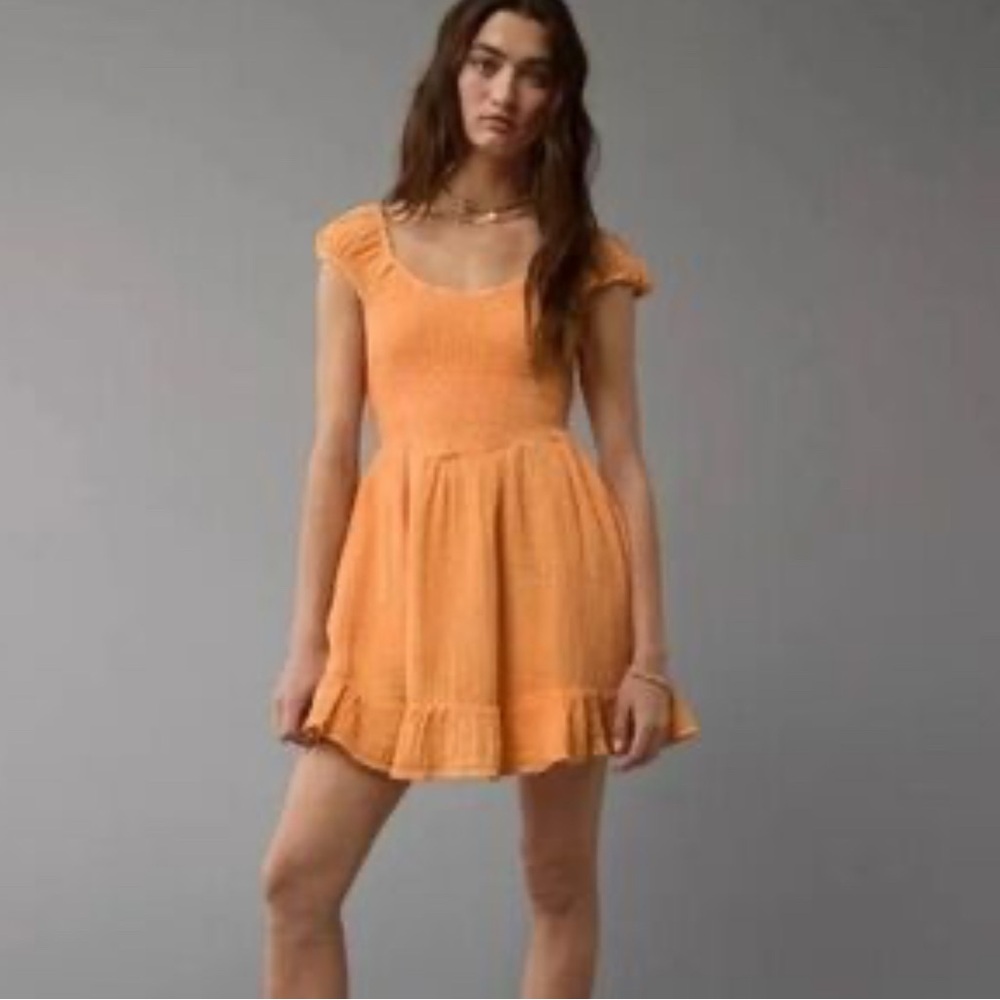 American Eagle Outfitters Orange Mini Dress